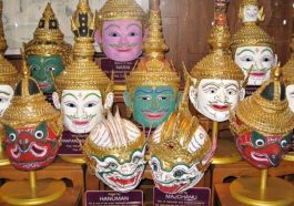 Authentic Khon Mask Craft From Thailand are an Attraction for Foreign Tourists