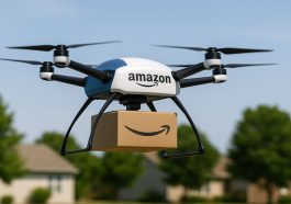 Amazon Delivery Service, Replacing Couriers with Drones for Delivering iPhones to AirPods