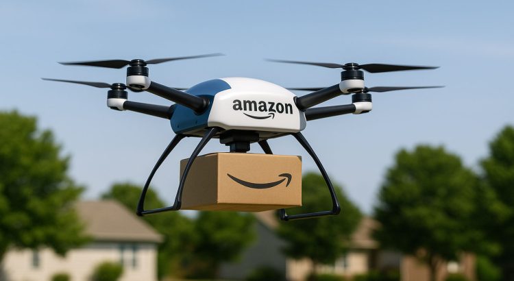 Amazon Delivery Service, Replacing Couriers with Drones for Delivering iPhones to AirPods